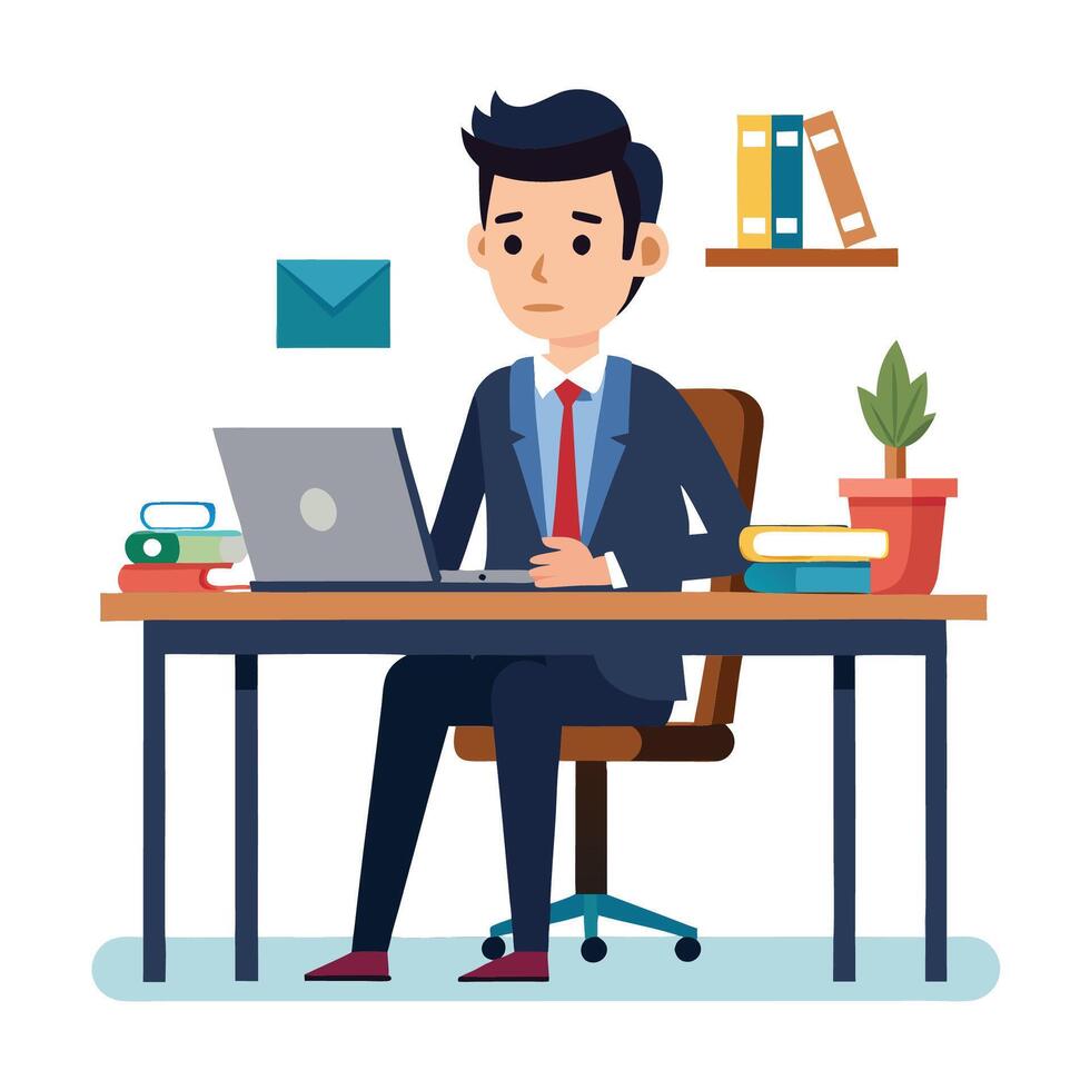 Office Staff at Work vector