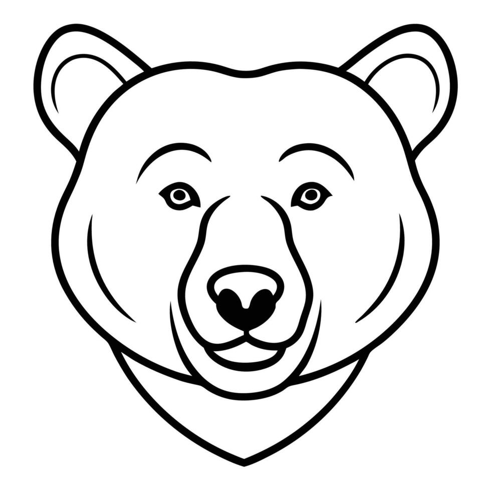 Retro Styled Bear Head vector