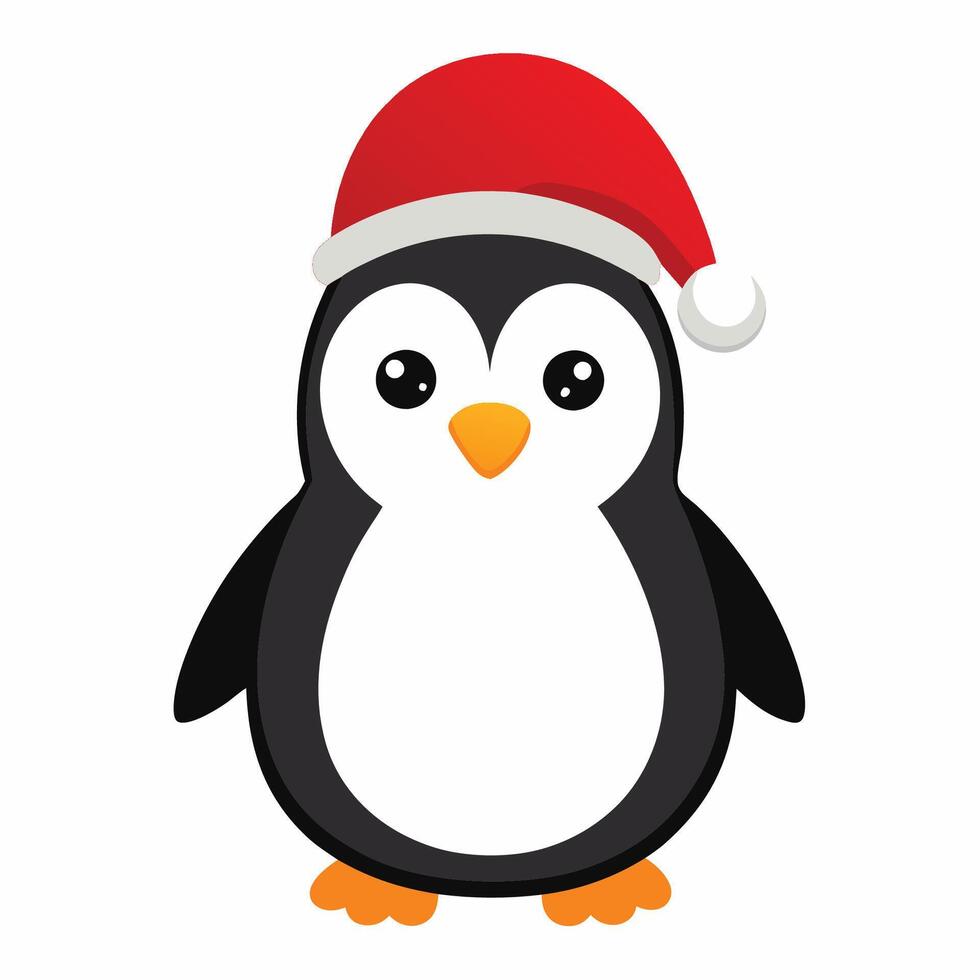 Festive Holiday Penguin vector