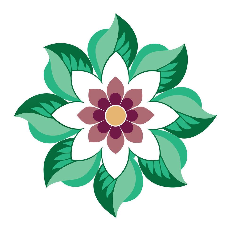 Simple Mandala Floral Background vector