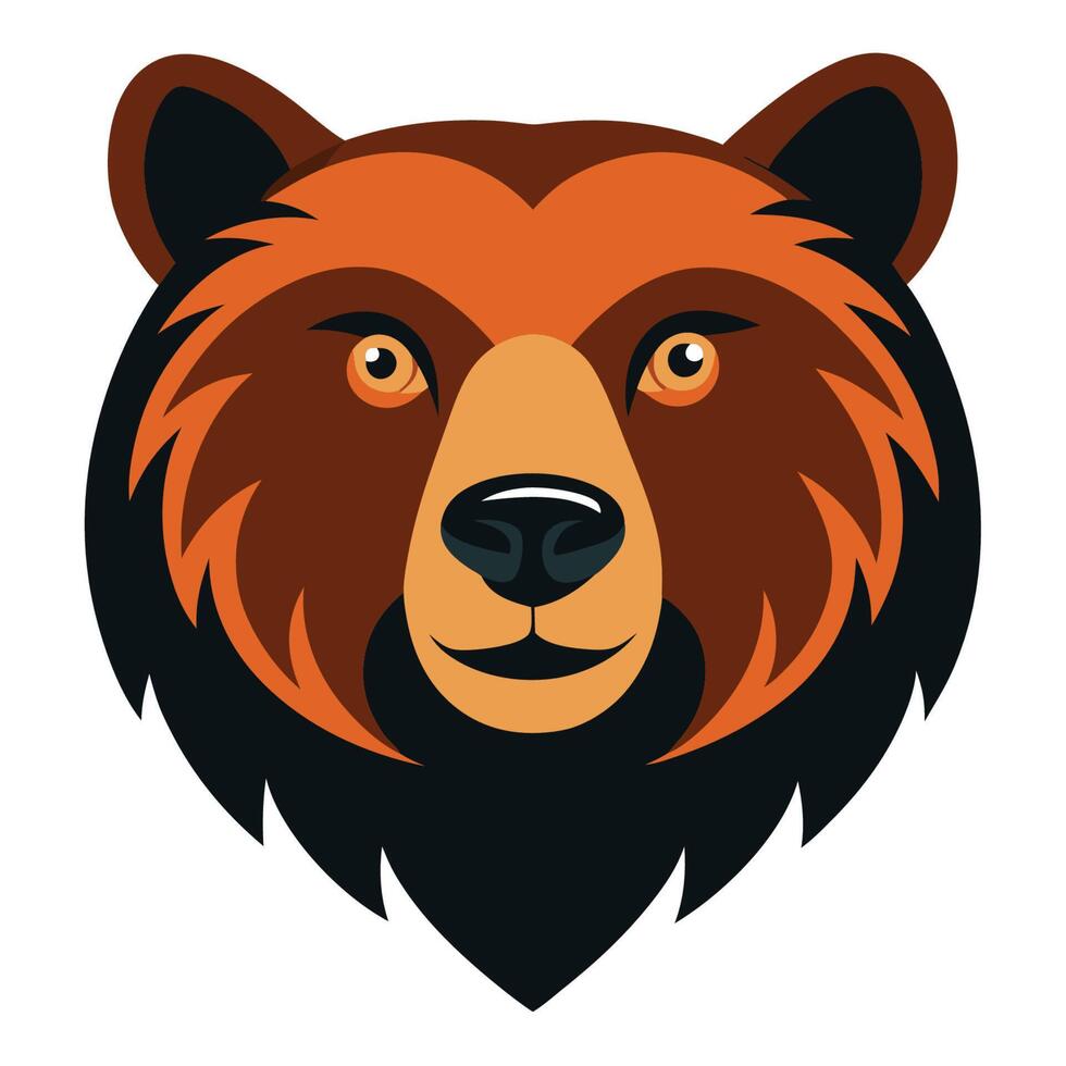 Rustic Bear Head Logo vector