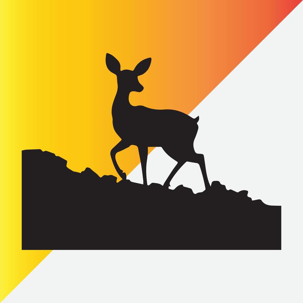 a picture of a deer and a picture of a deer vector