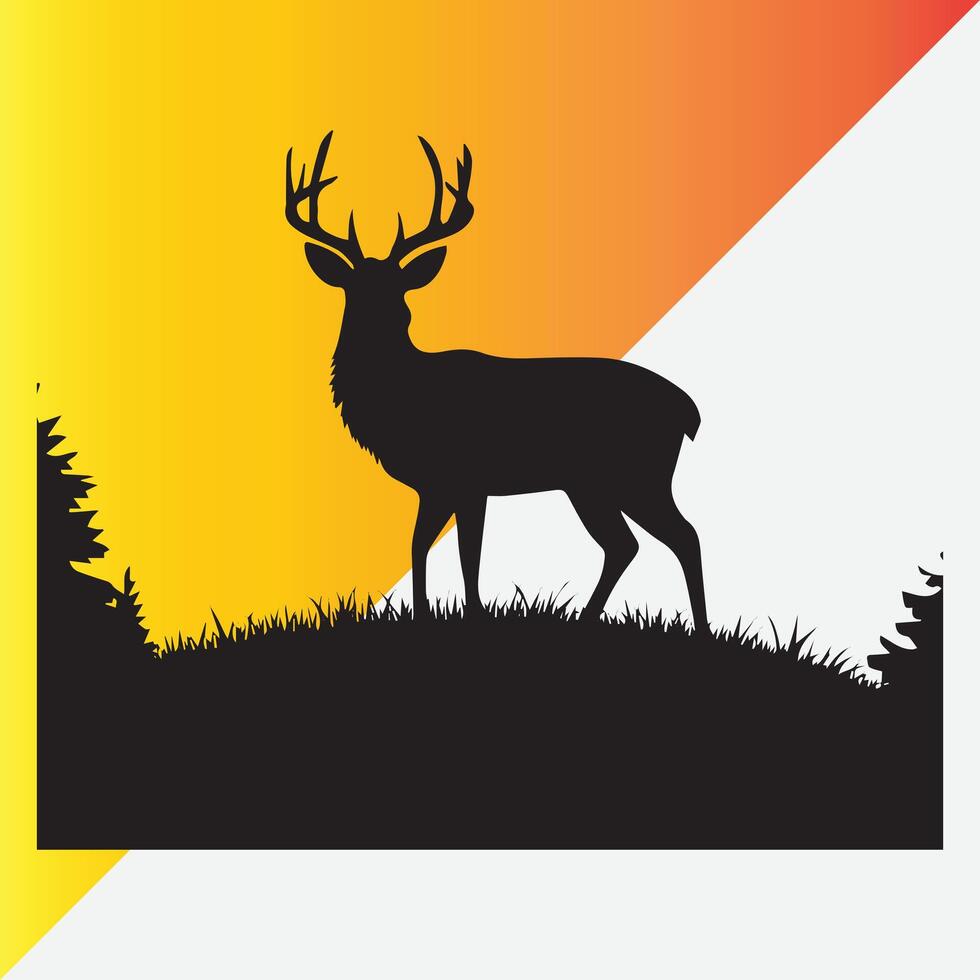 a deer with a picture vector