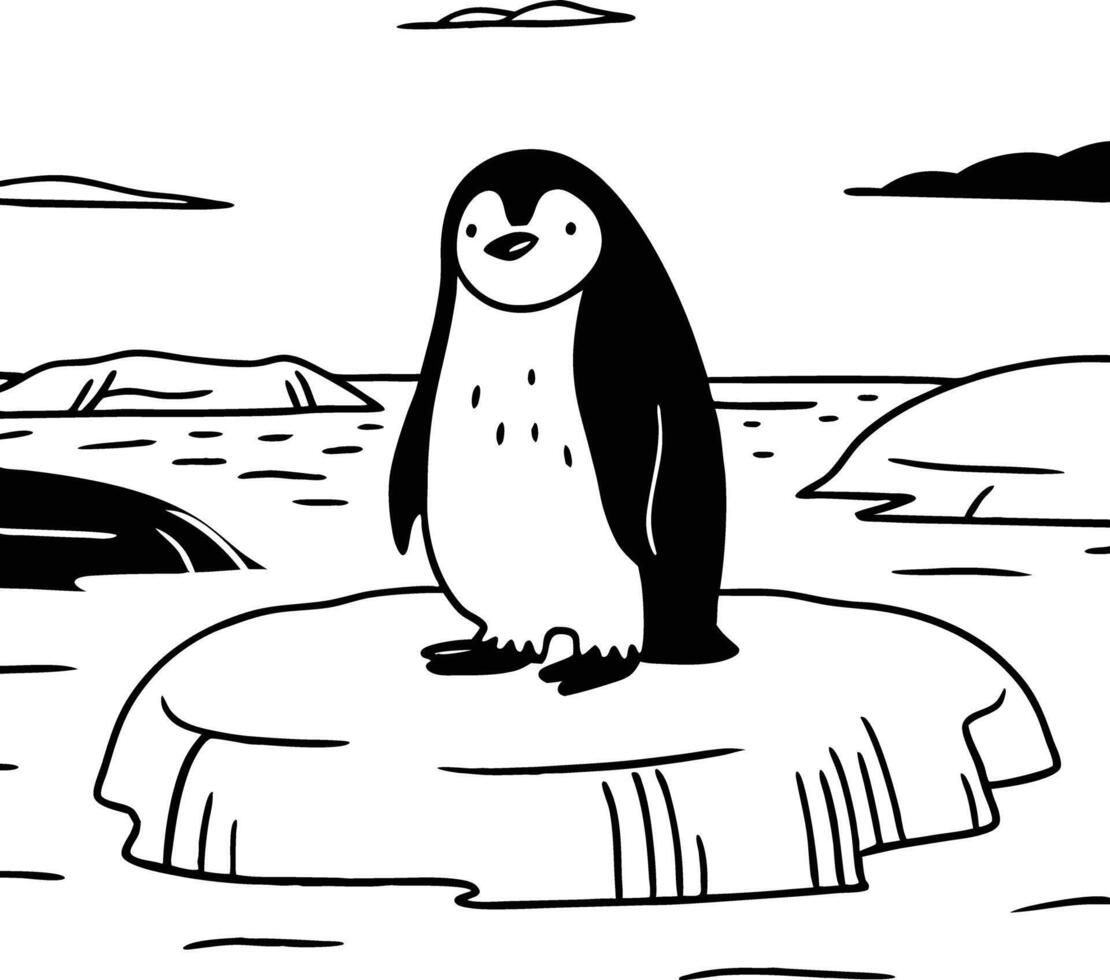 Penguin coloring pages penguin coloring pages vector