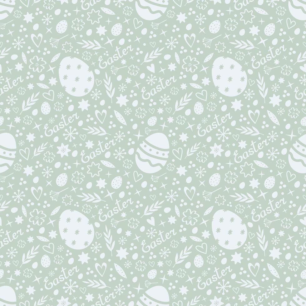 easter pattern seamless green egg celebration vector