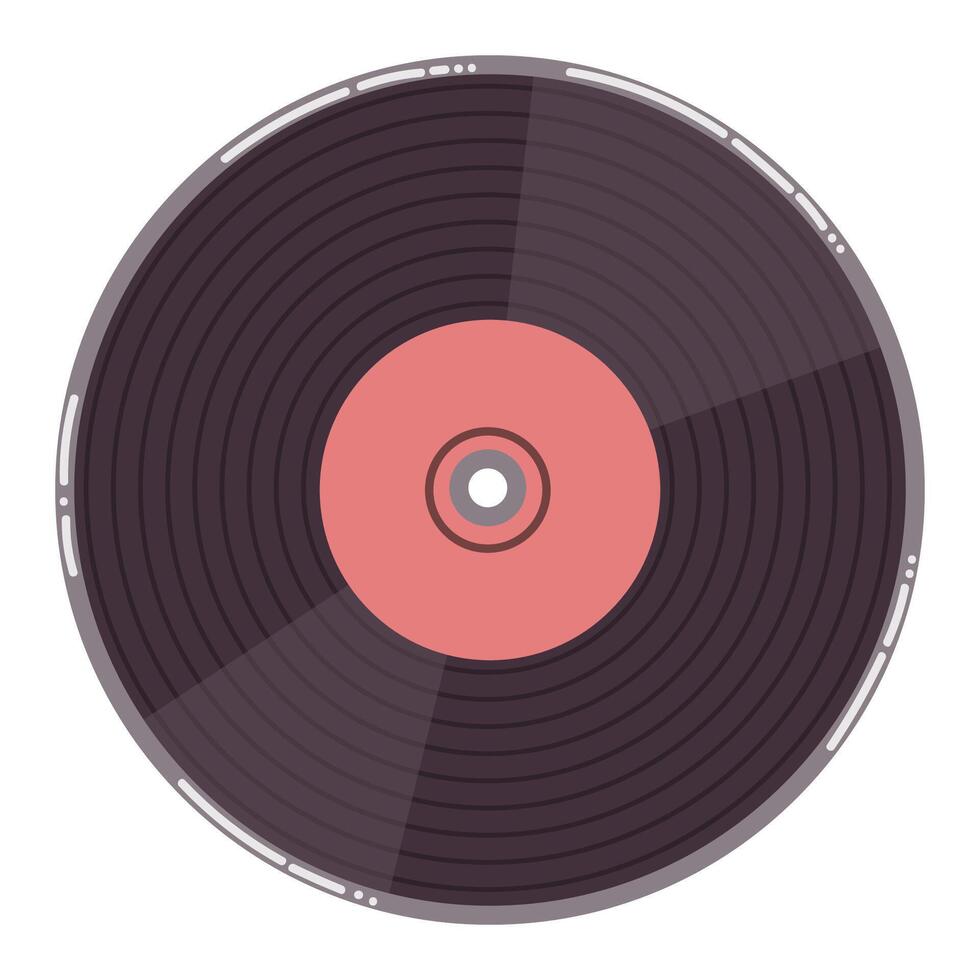 Retro phonograph record isolated on hite background. Music retro vinyl record. vector