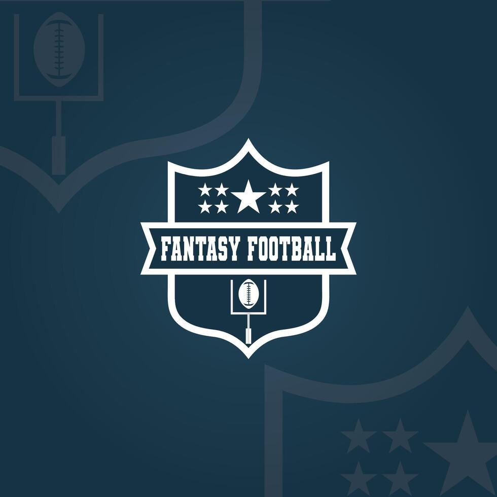 Logo Fantasy Football of america vector