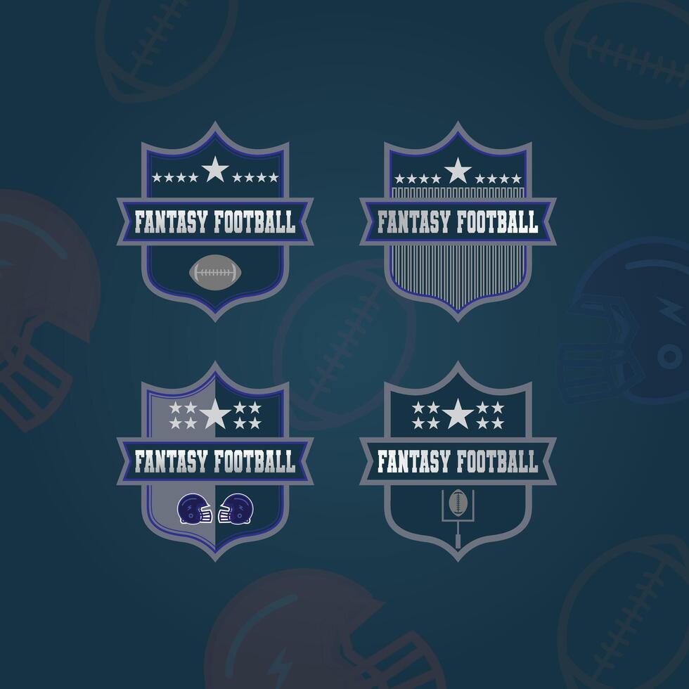 set logo of Fantasy Football for american football team logo vector