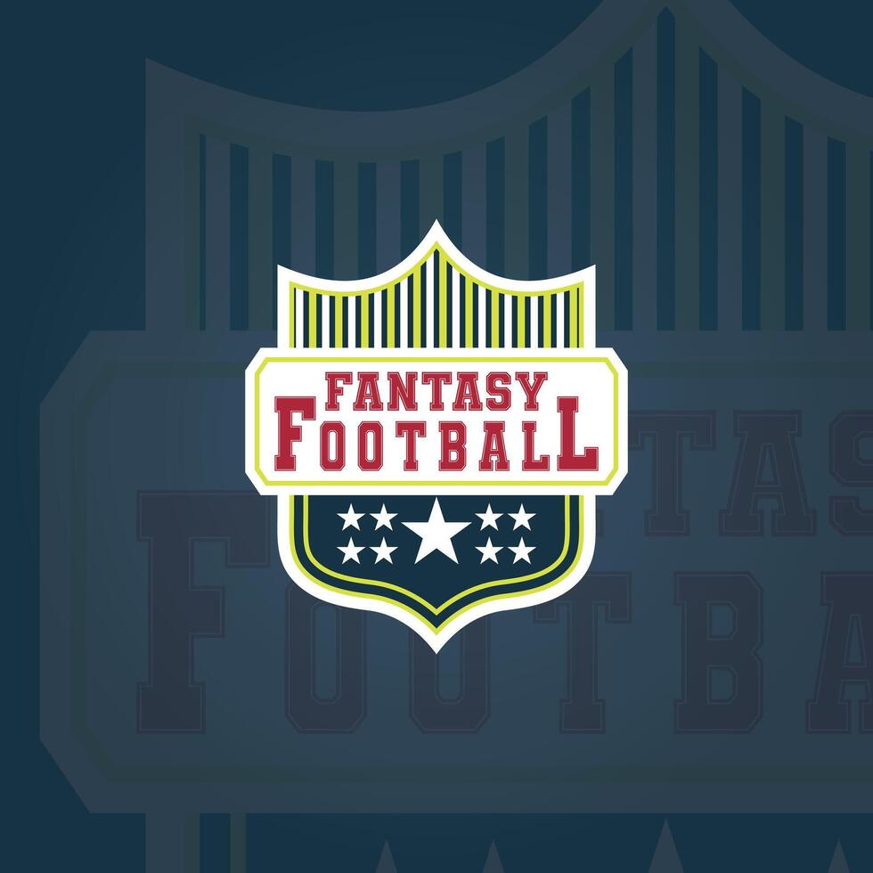 Fantasy Football Logo strong and brave vector
