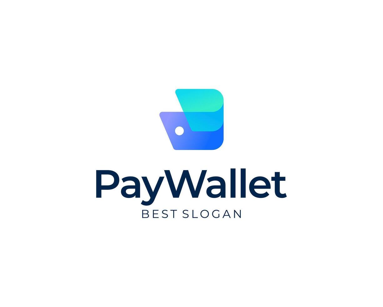Digital Wallet Payment Credit Card Online Financial Colorful Modern Logo Design Illustration vector