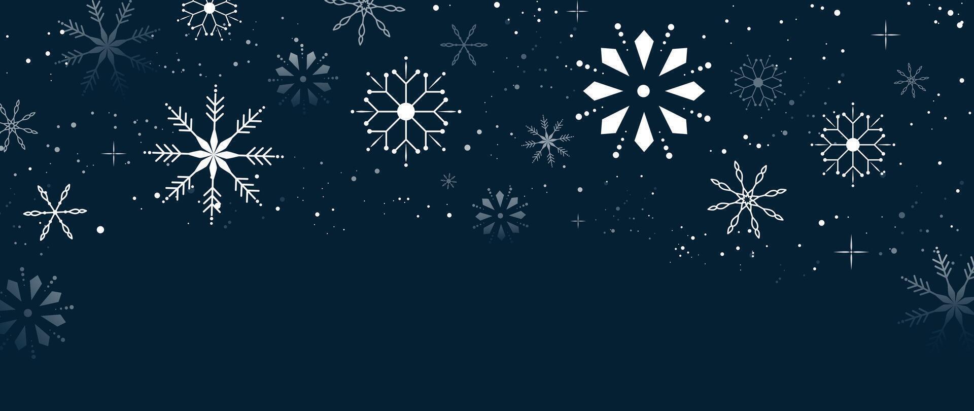 White and blue winter snowflake background illustration. vector