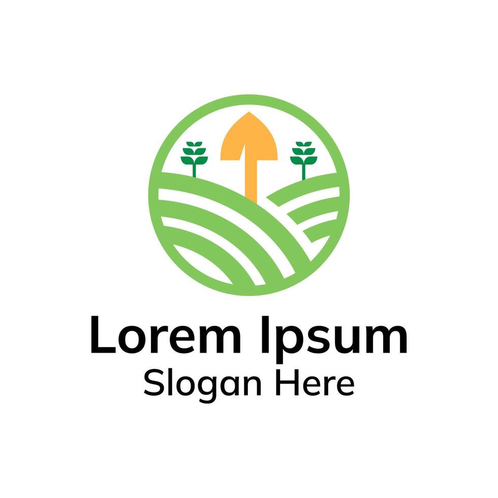 Minimalist Green Agriculture Icon for Organic Farming vector