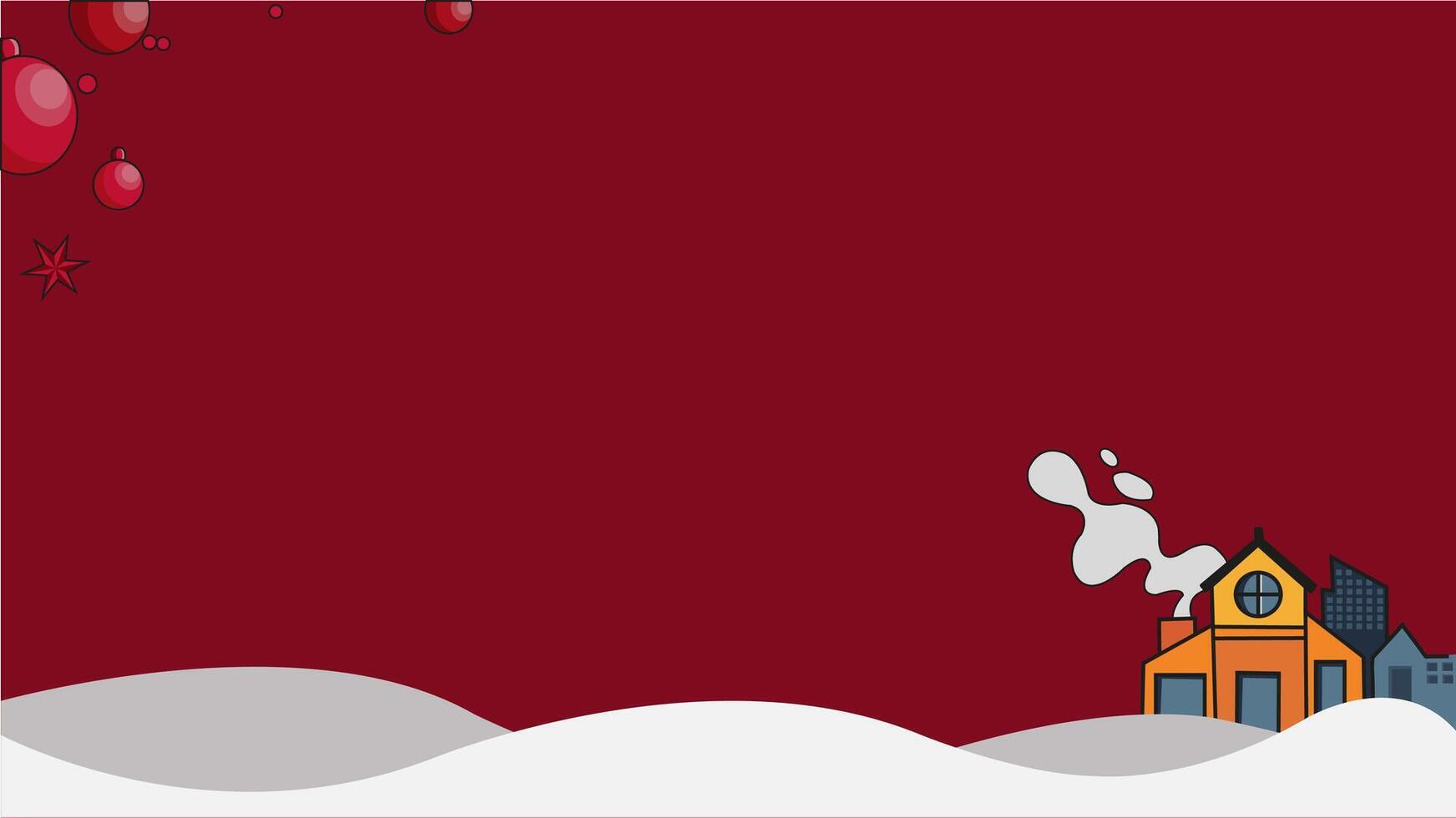 Christmas background with a house in winter and a copy space area, suitable for placement on content with this theme vector