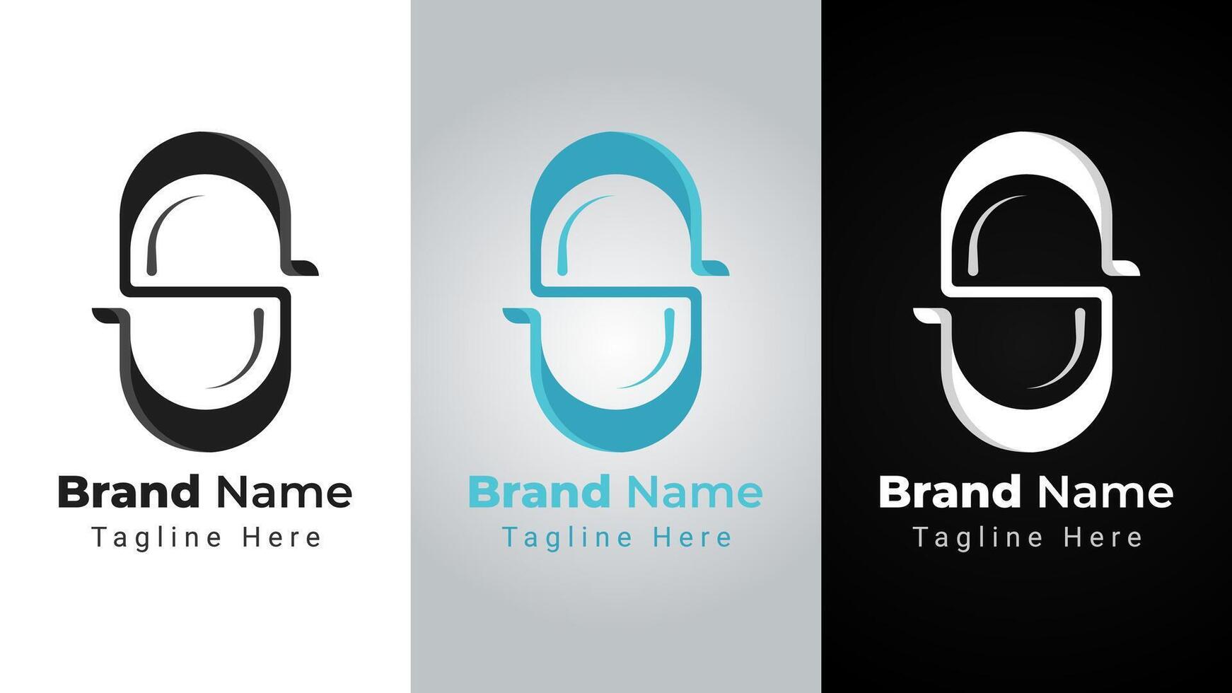 Letter S Capsule Logo, Elegant and simple logo of letter S that forms negative space capsule. Can be used as brand identity of medical vector