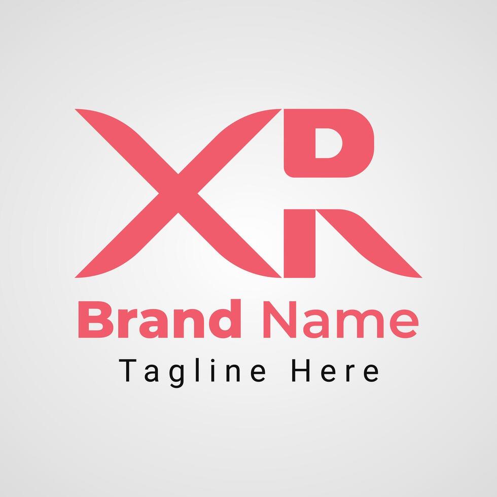 Letter XR Arrow Logo, Combination logo of letter X and R that forms arrow or direction negative space vector