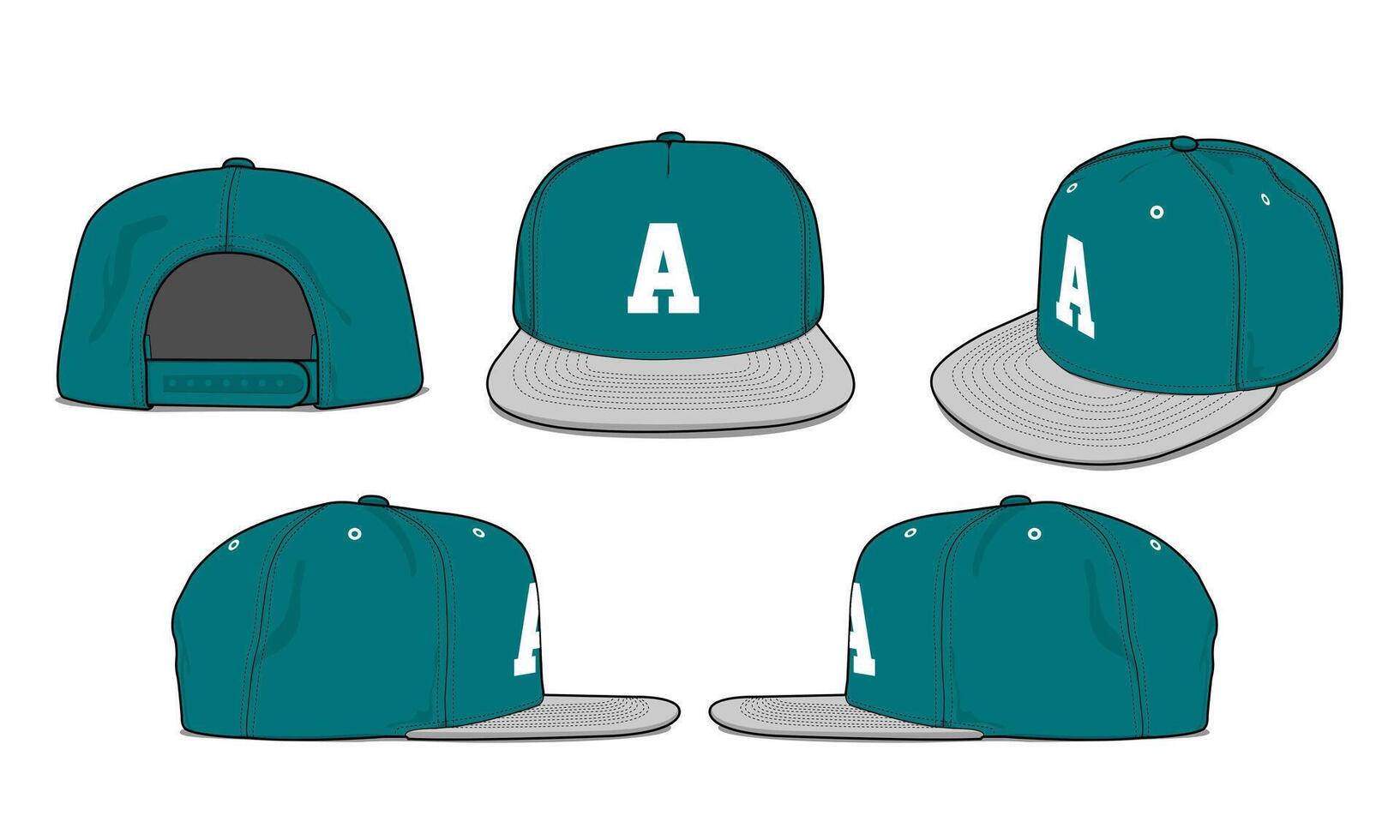 baseball cap template sports apparel basketball head gear vector