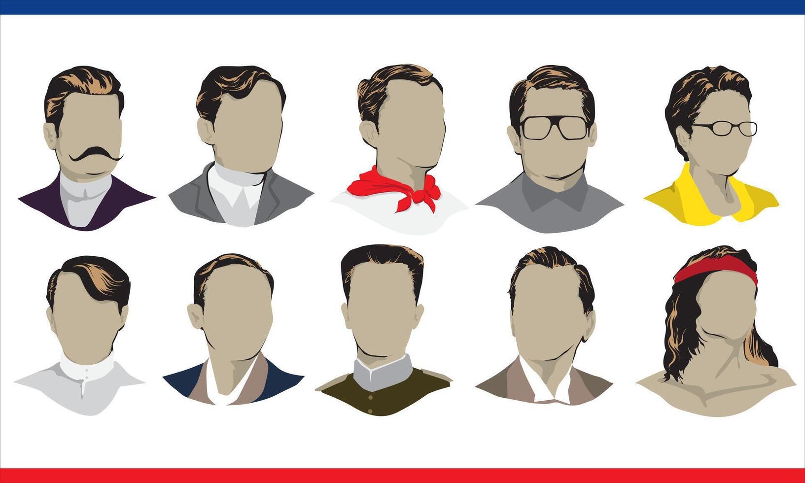 Silhouette of people head icon Philippine hero vector