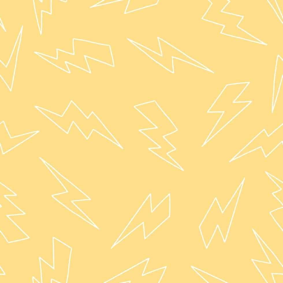 Outline Bunch of Lightning Seamless Pattern illustration Design vector