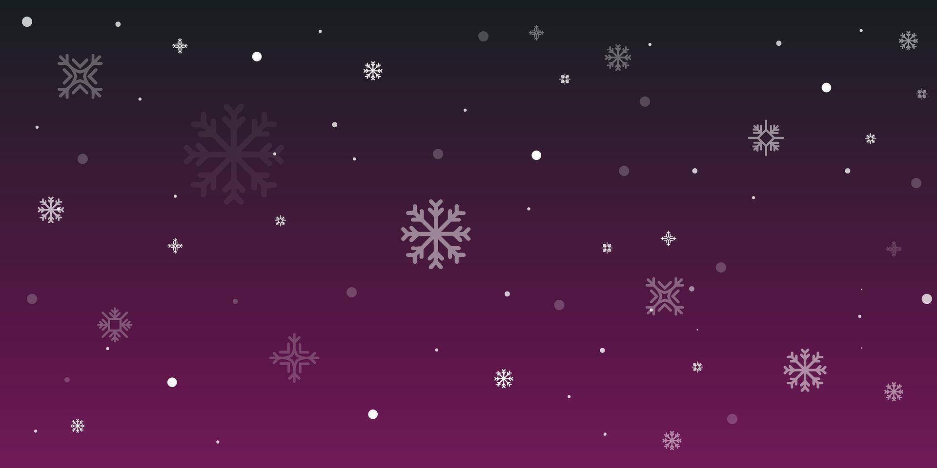 Purple Christmas background with snowflakes and dot pattern vector