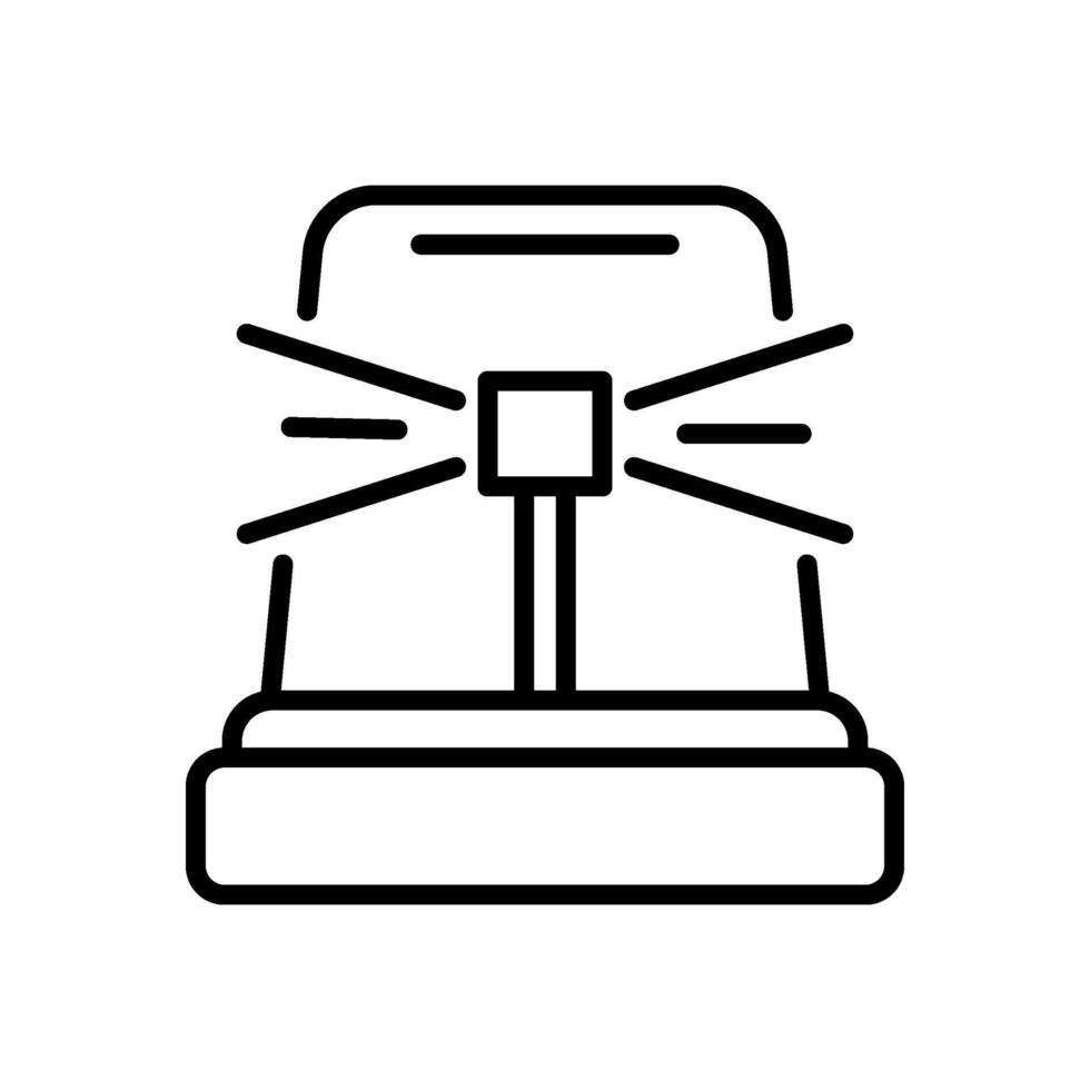 siren icon, line style icon vector