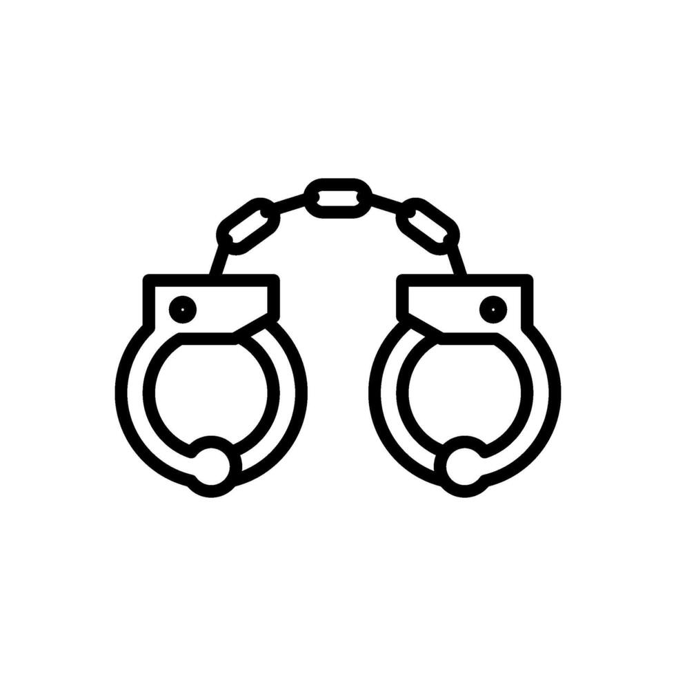 handcuffs icon, line style icon vector