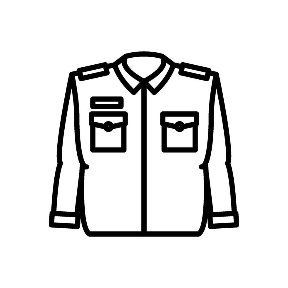 police uniform icon, line style icon vector
