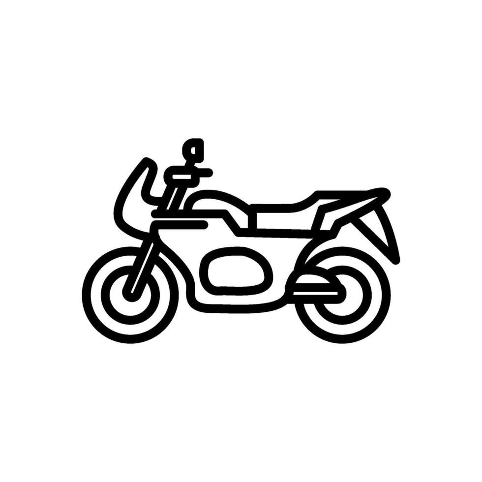 police motorcycle icon, line style icon vector