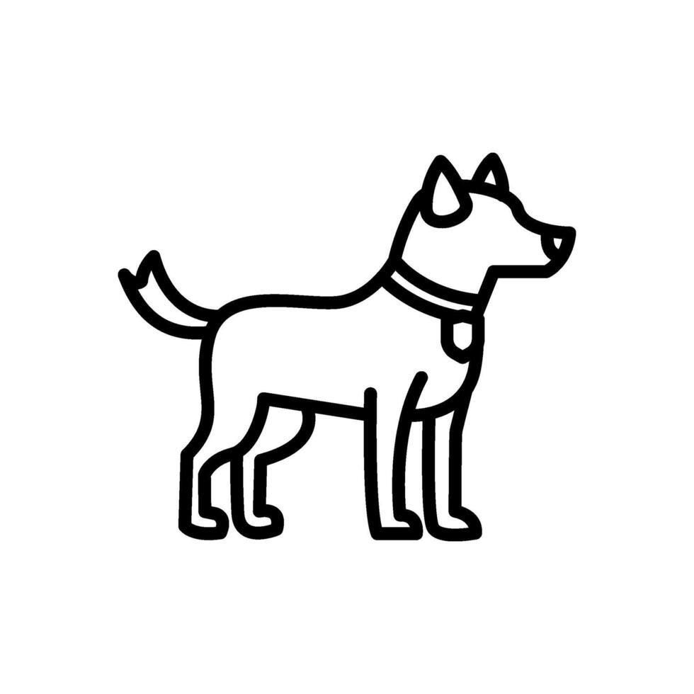 police dog icon, line style icon vector
