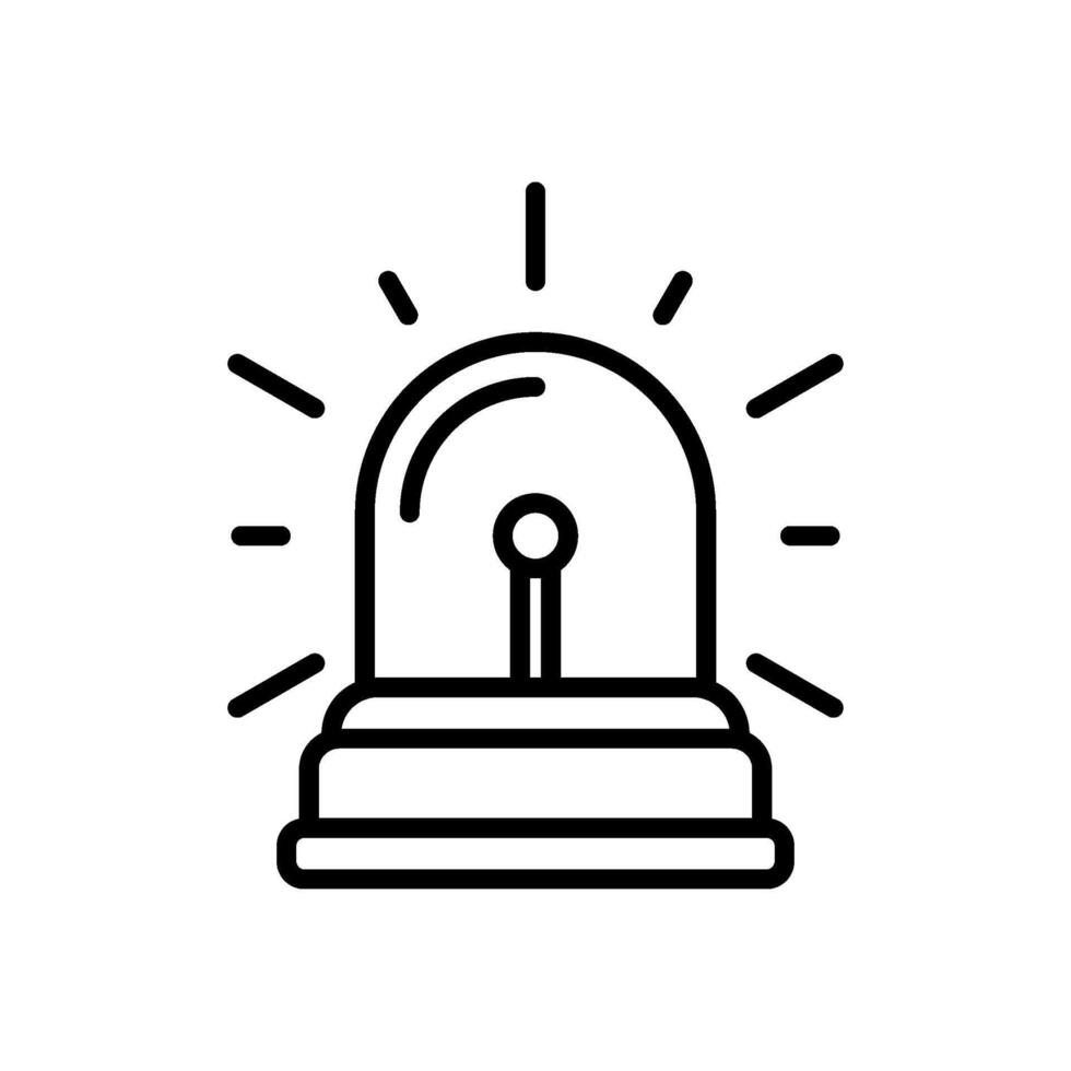 siren icon, line style icon vector