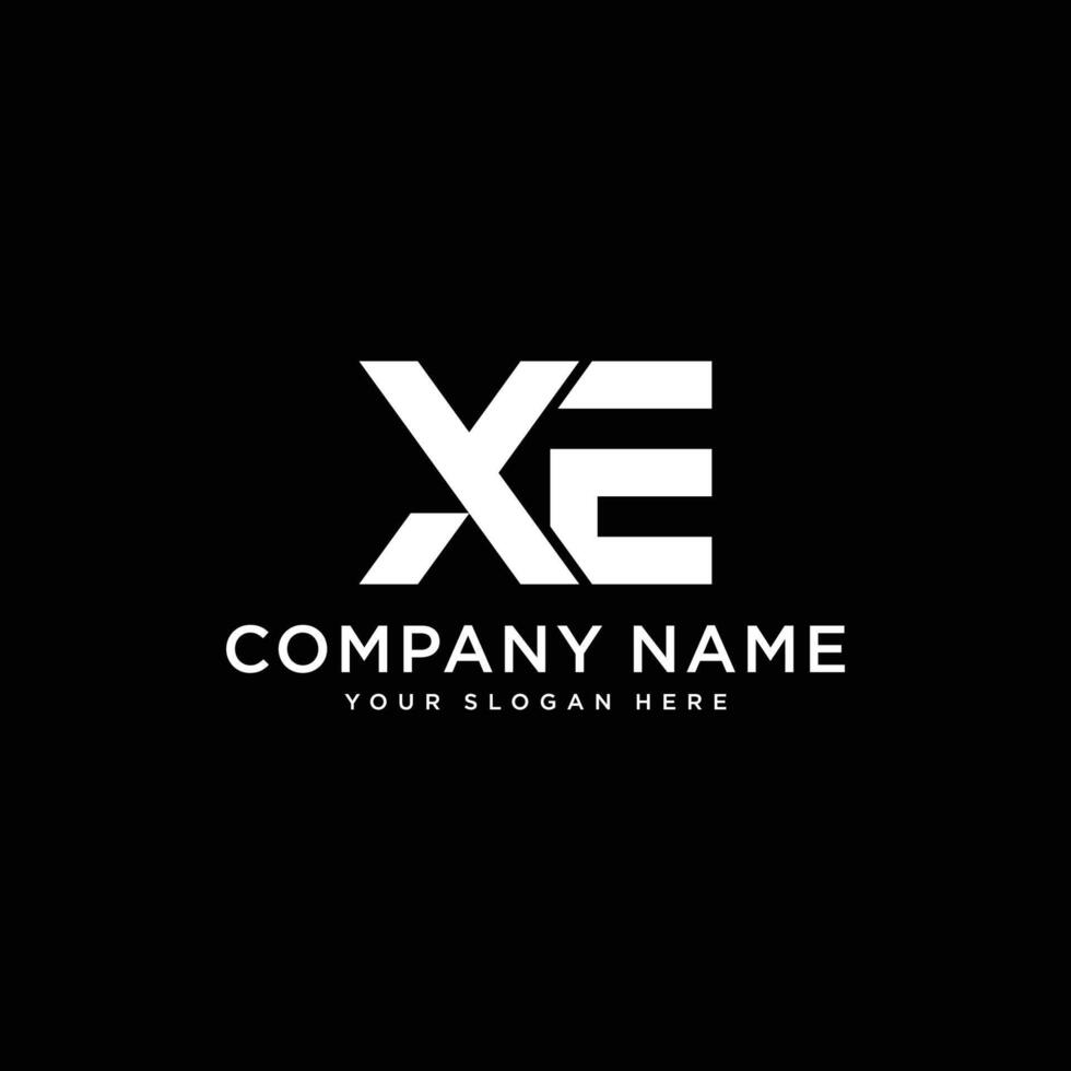 Abstract Letter Logo Template Initial XE. illustration vector