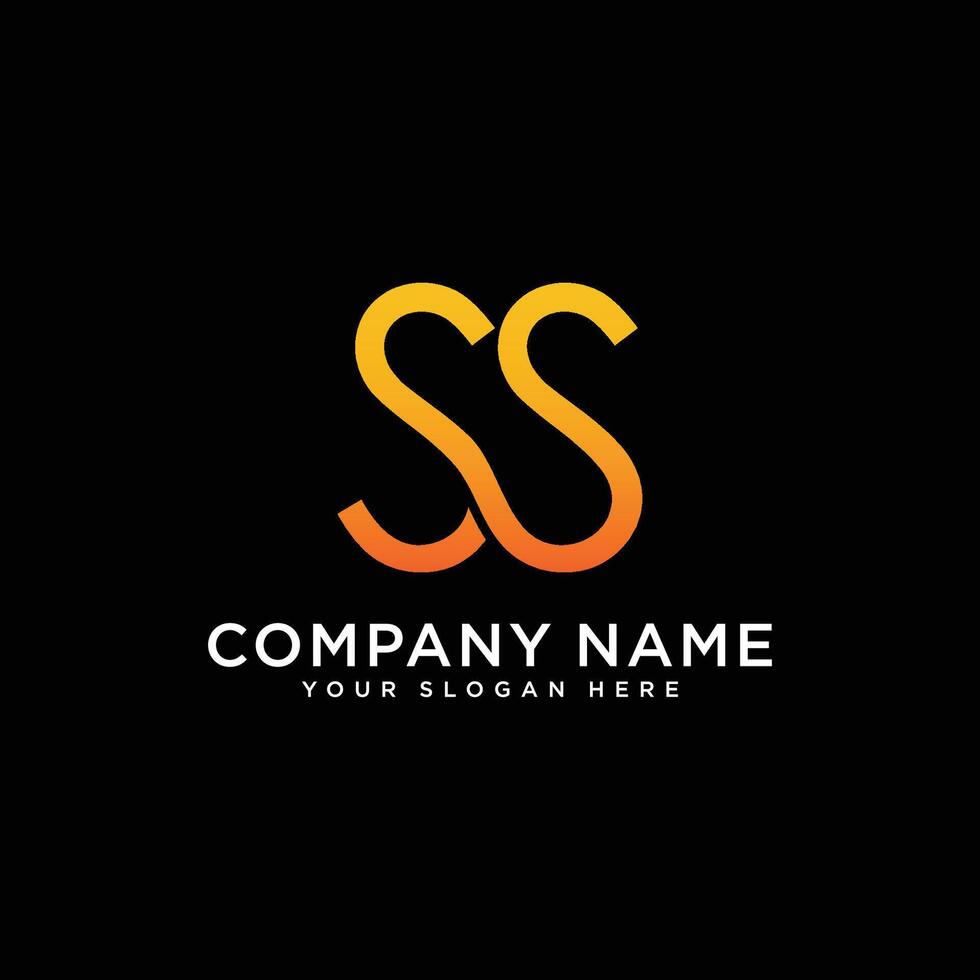 Initial SS logo design, Logo Design SS with Creative Modern Trendy Typography and monogram logo. vector