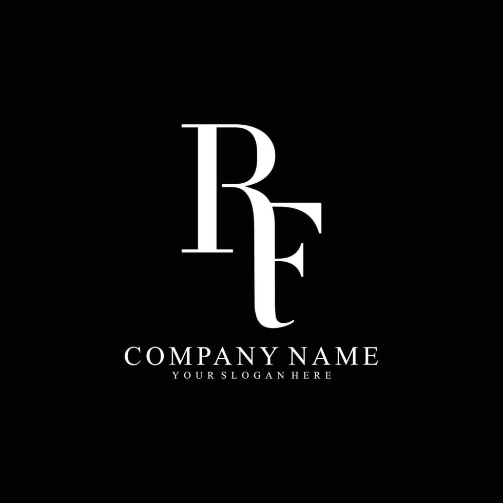 RF or FR Letter Initial Logo Design, Template vector