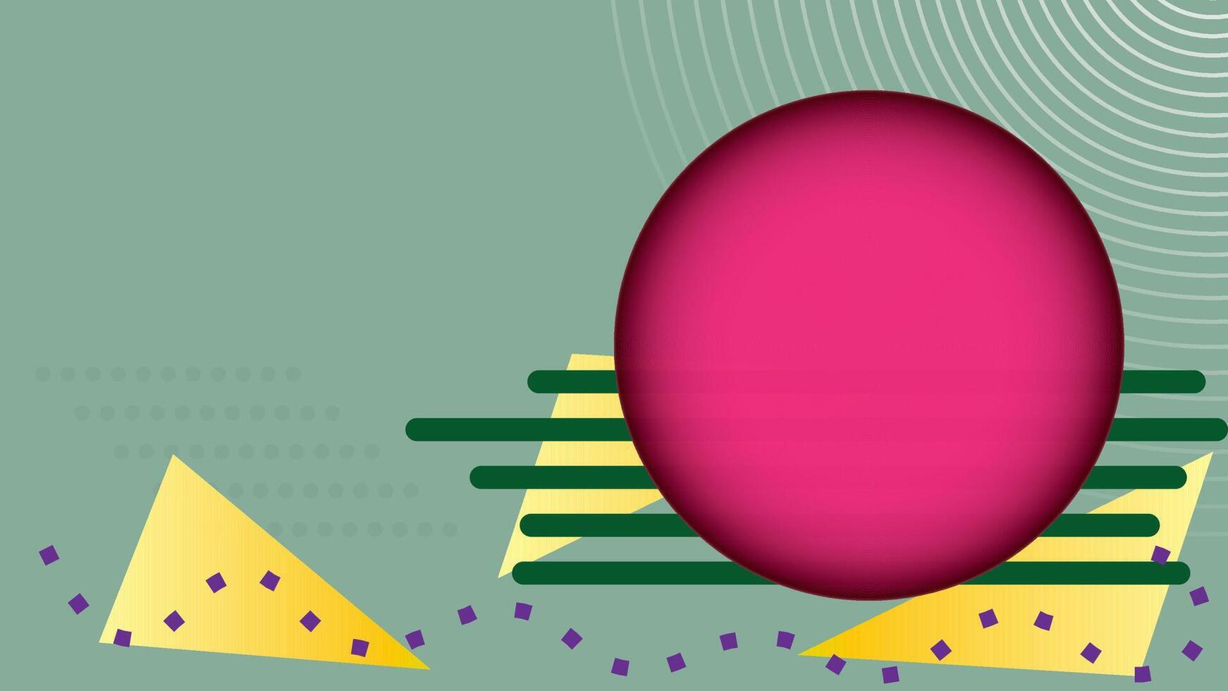 Modern design of colorful abstract background with geometric shape, circle, triangle, rectangle and lines. Use for template and brochure. illustration. vector