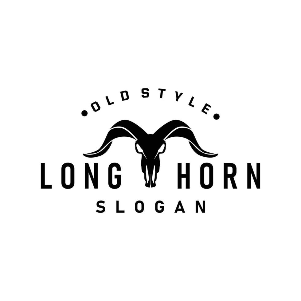 LongHorn Logo Design Simple Template Illustration vector