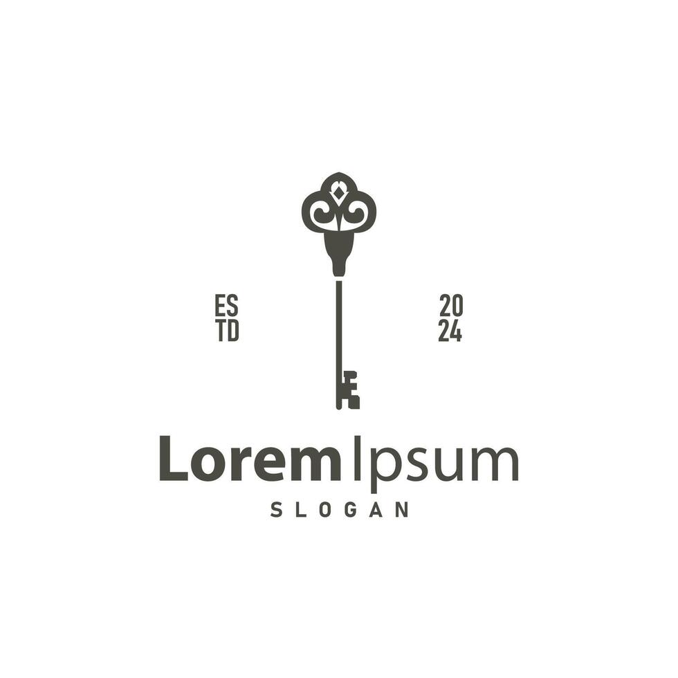 key logo minimalist vector