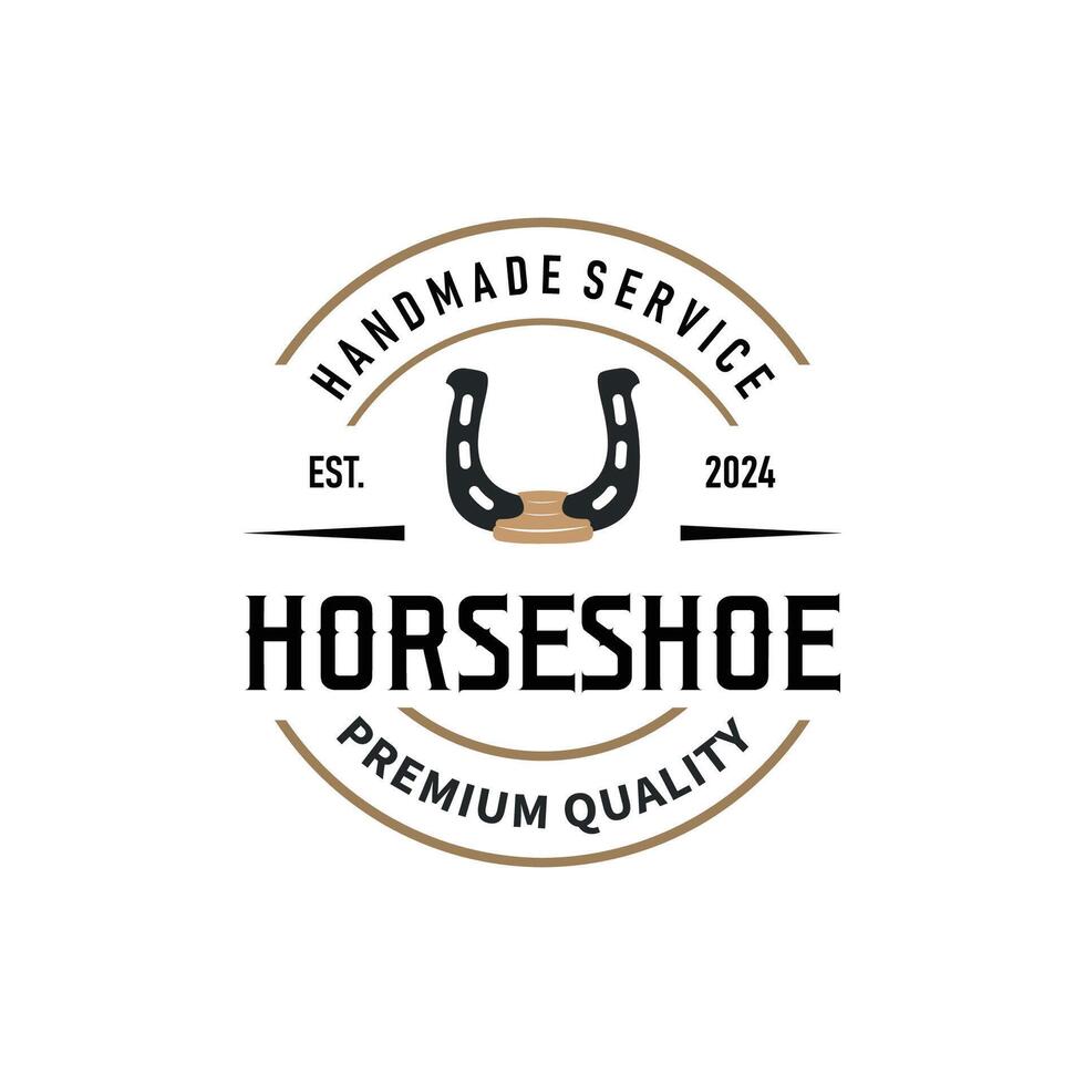 horseshoe logo design template vector