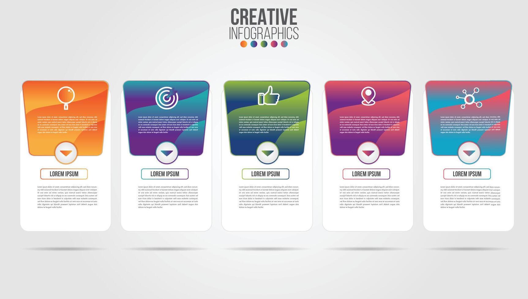 Business Infographic design template with icons and 5 numbers options or steps vector