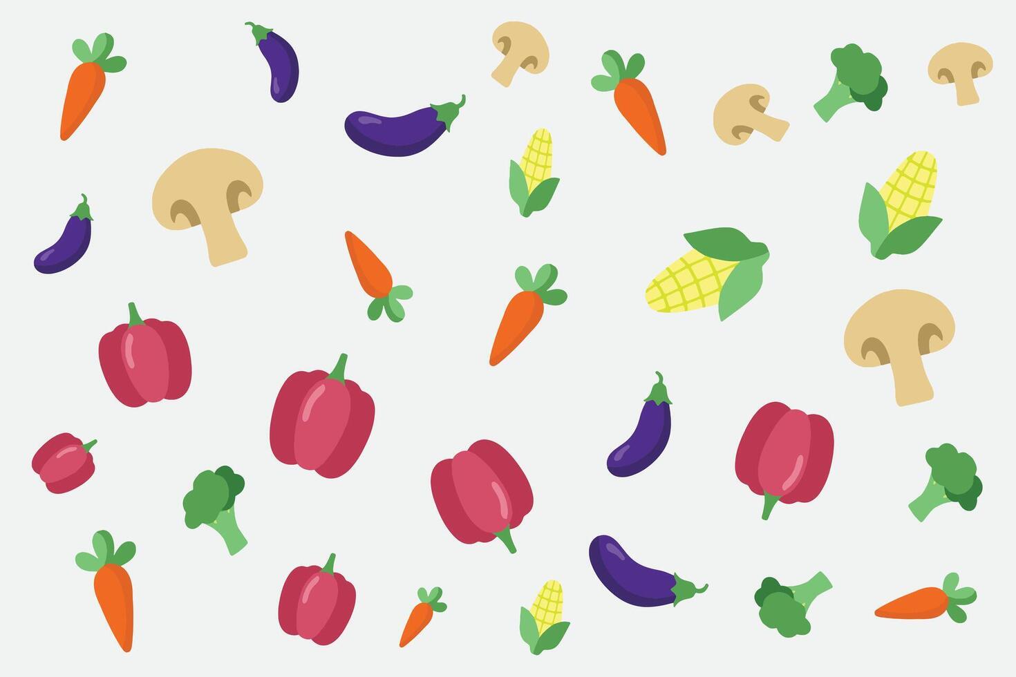vegetables flat design good for background, wallpaper design, pattern t shirt, etc vector
