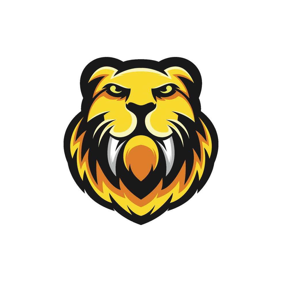 Sabertooth Mascot Logo vector