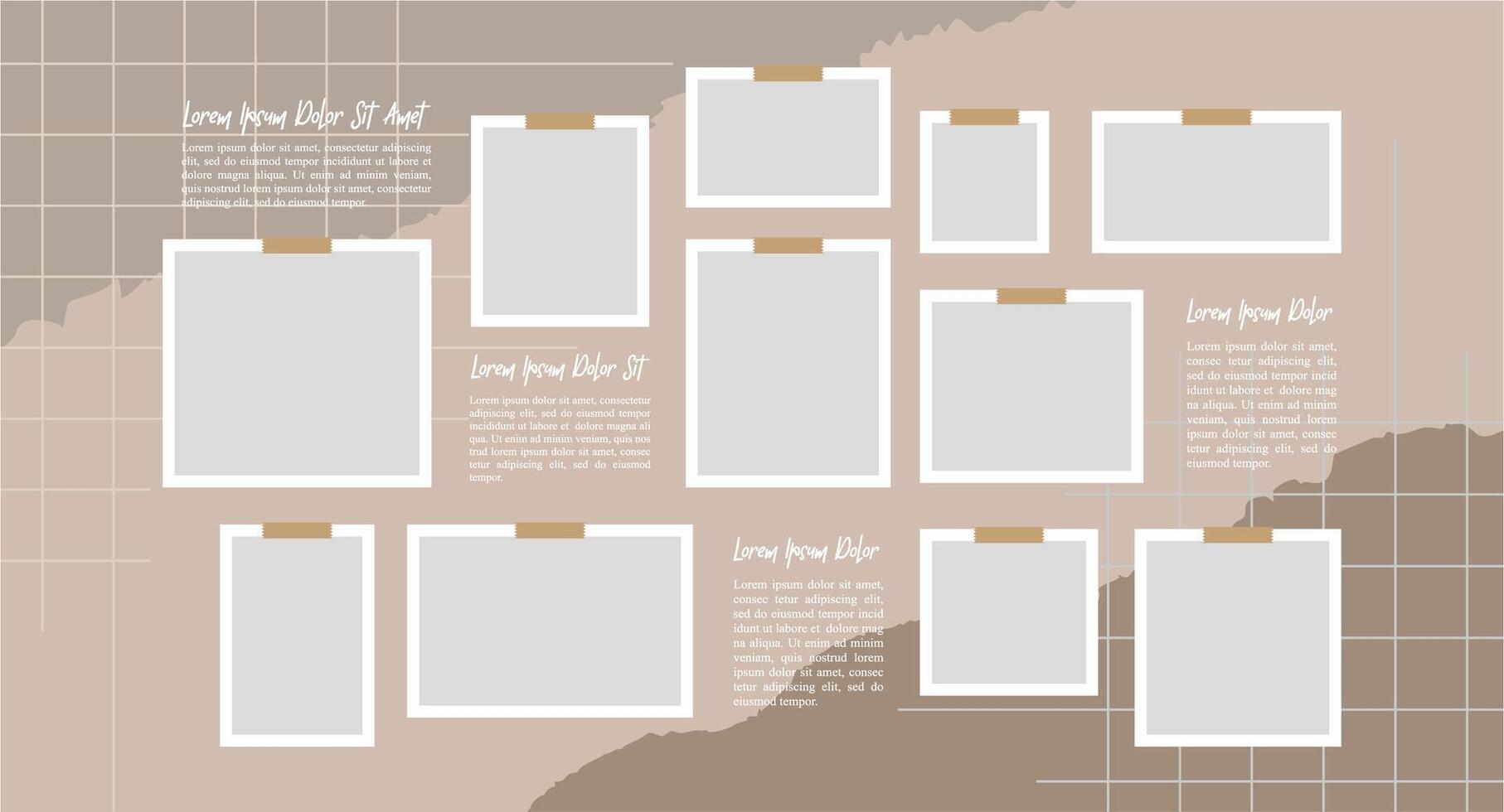 photo frame collage template vector