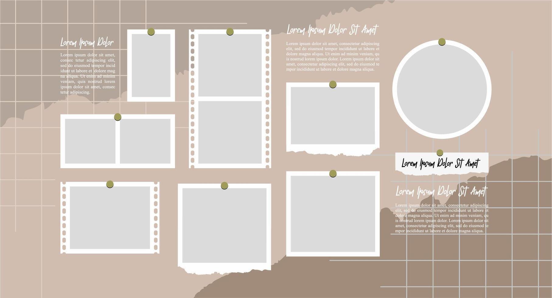 photo frames set with text space vector