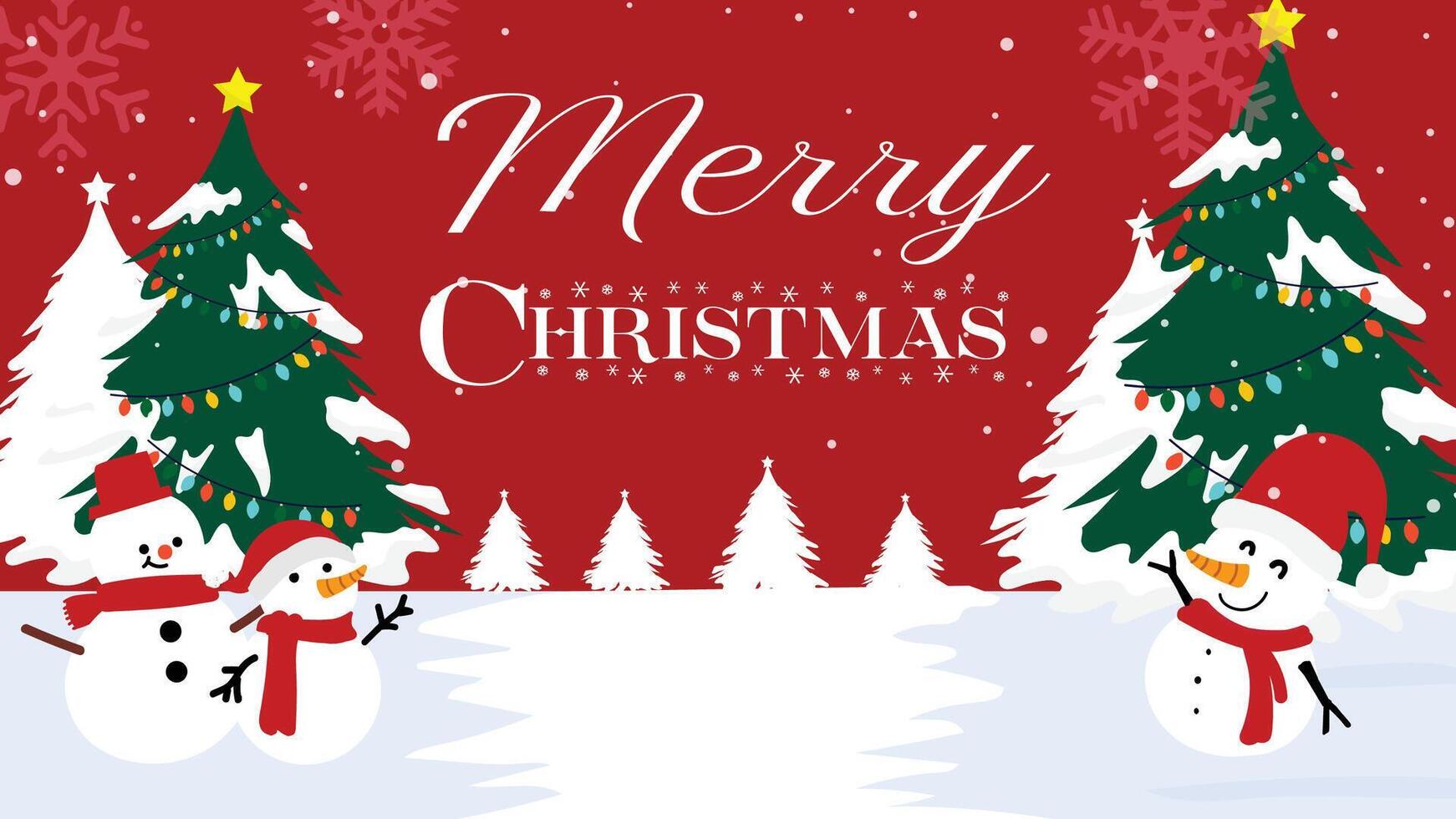 Merry Christmas Greeting Card Posters, Xmas invitation template on green background. Christmas Elements vector
