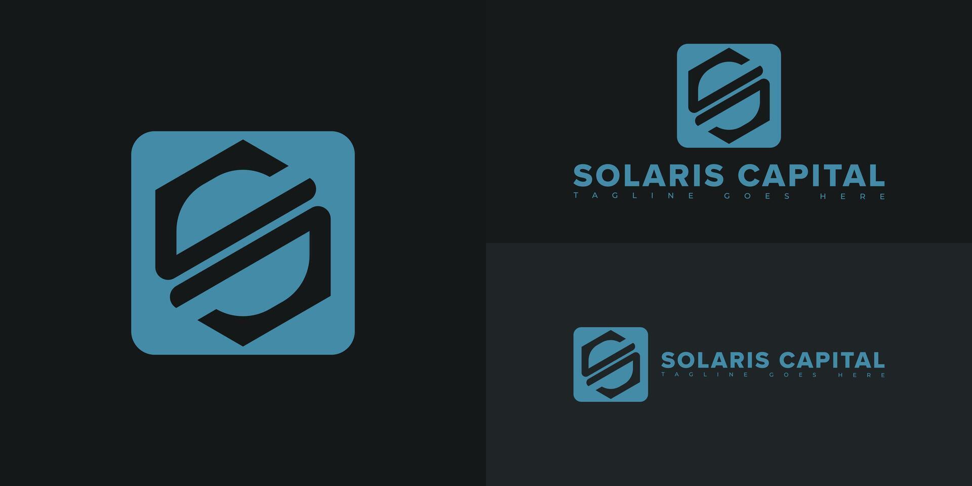 Modern initial letter SC or CS logo in blue color isolated on multiple background colors. The logo is suitable for venture capital firm logo design inspiration templates. vector