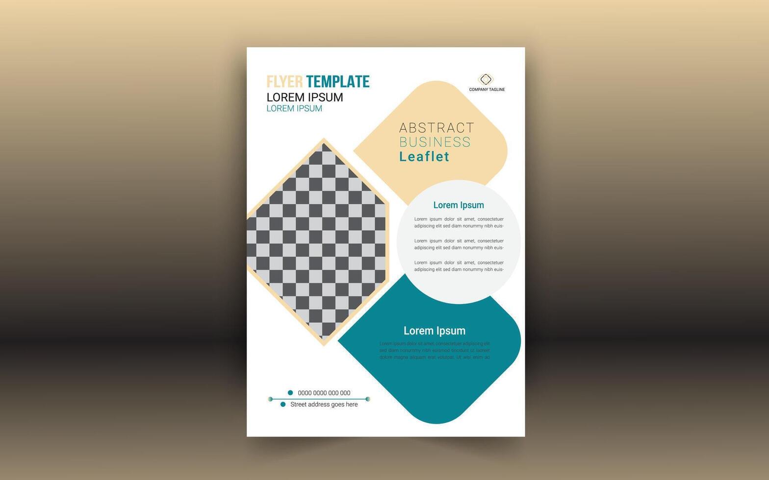 modern business flyer template, abstract business flyer and creative design vector