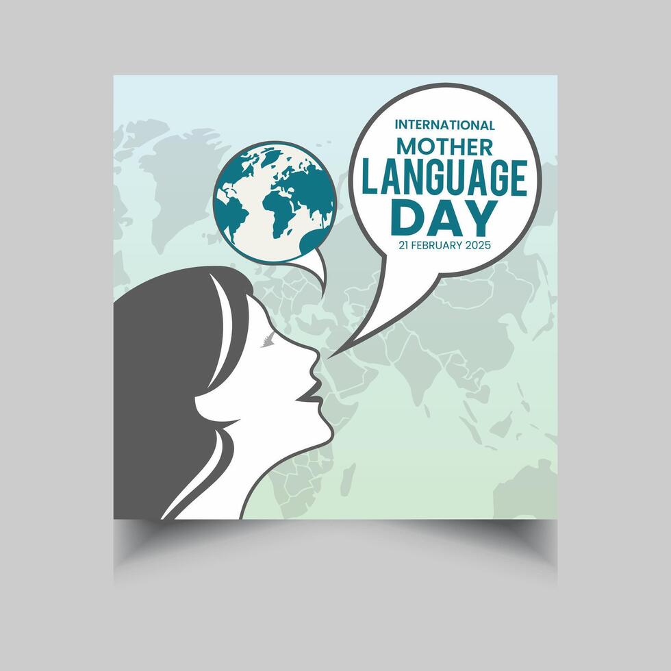 Diverse Languages Social Media Post Design vector