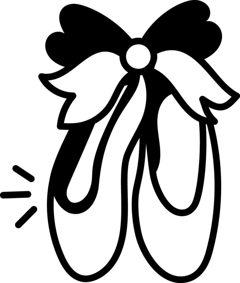 A sketchy icon of ballet footwear vector