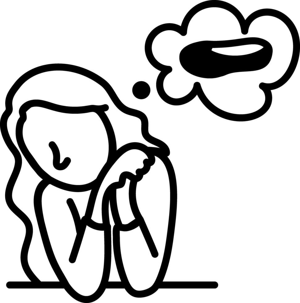 Ballerina dream icon of a girl in doodle style vector