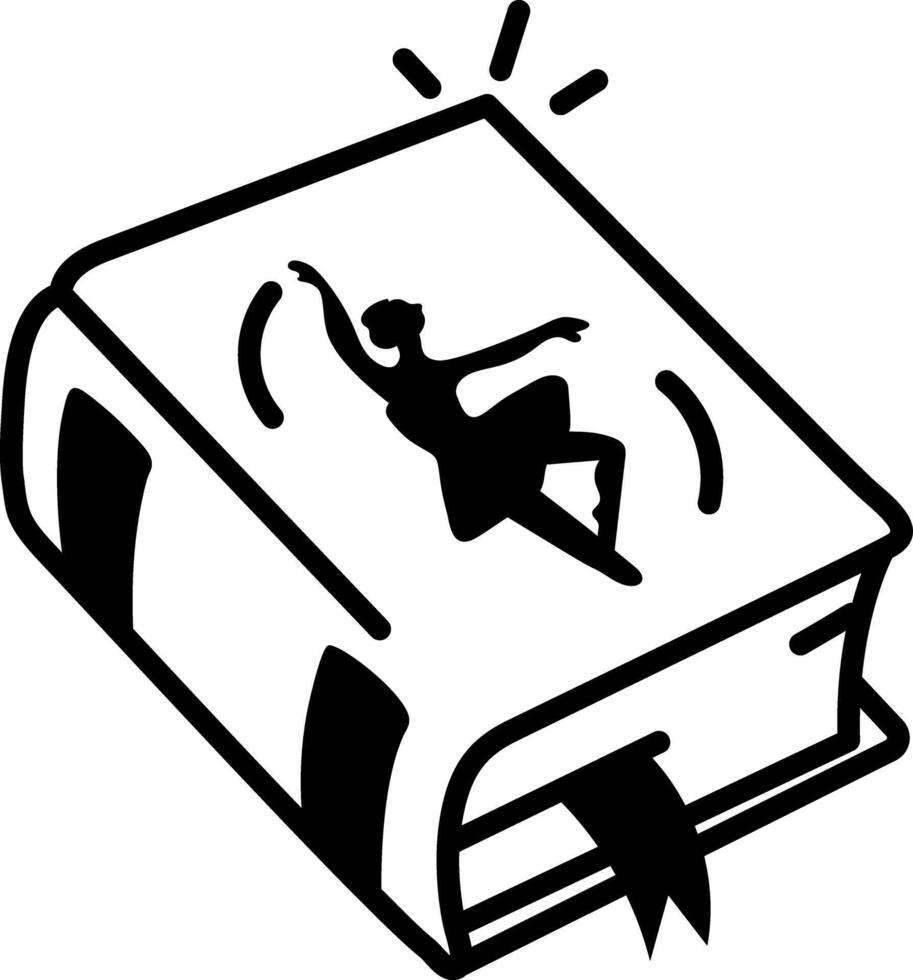 A hand drawn icon of a dance book vector