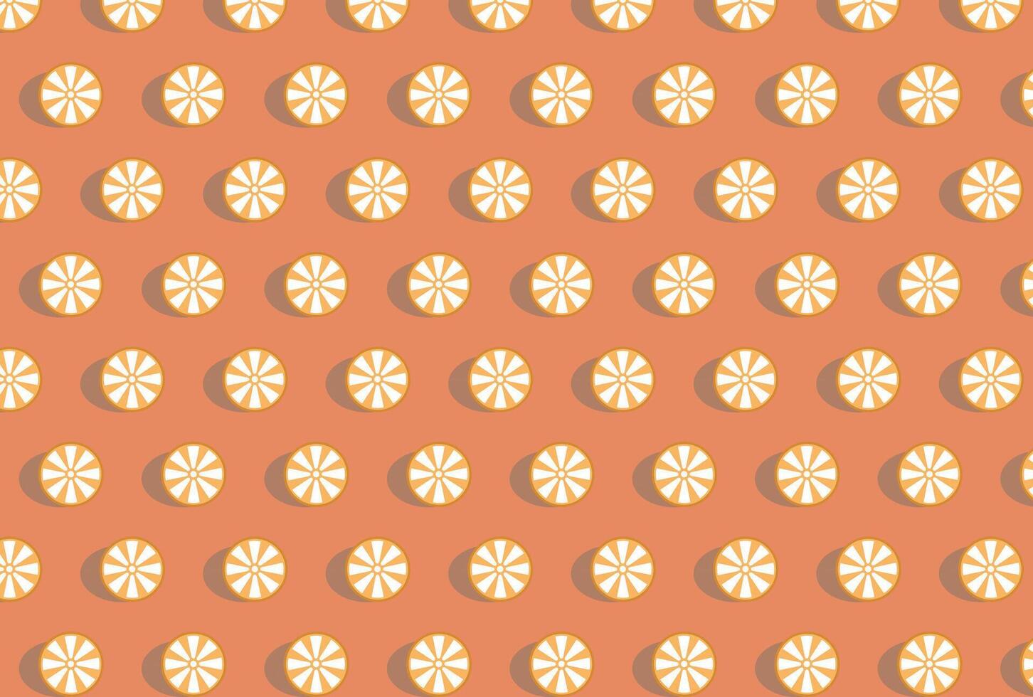 simple orange slices pattren background vector