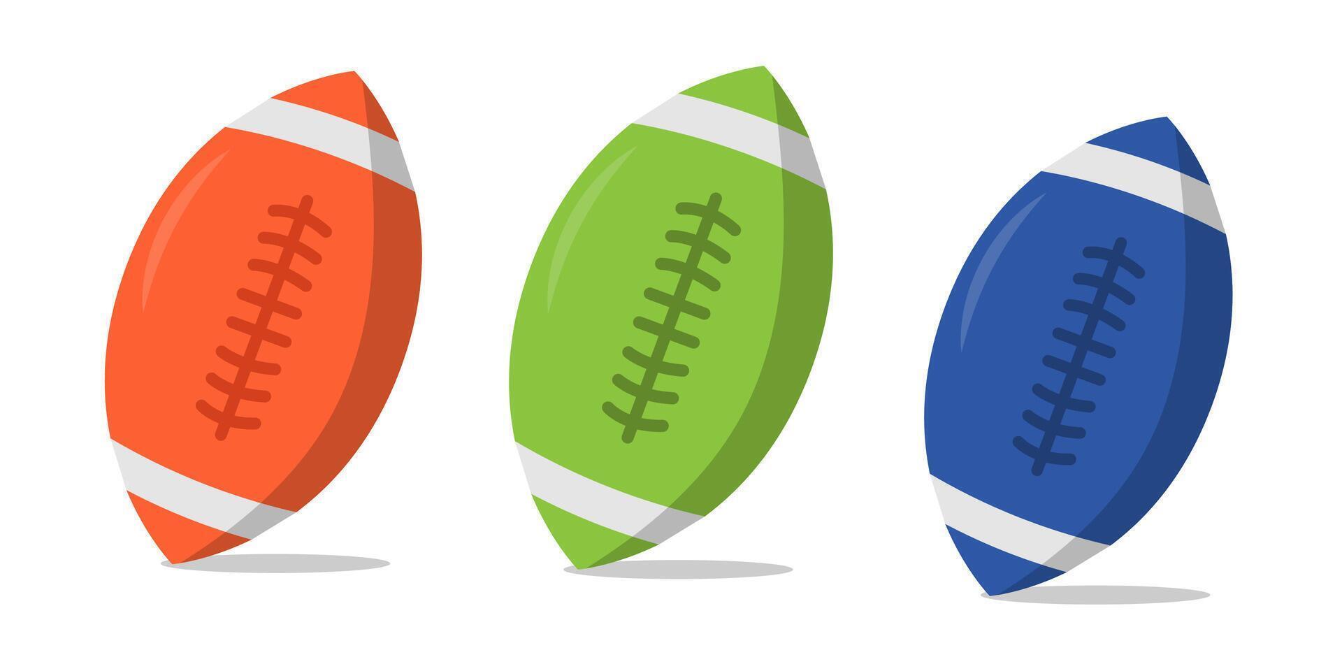 three different colored balls on a white background vector